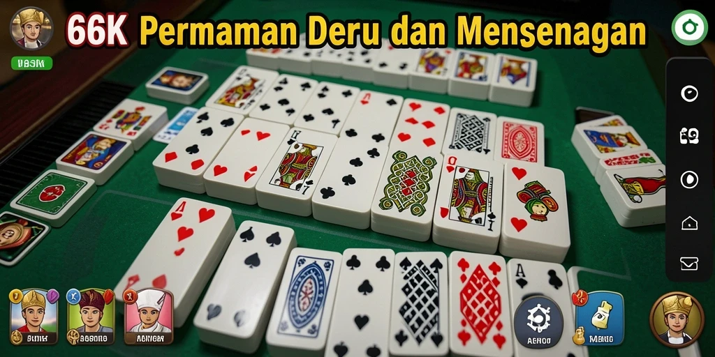 Tampilan gameplay Domino yang seru dan interaktif.