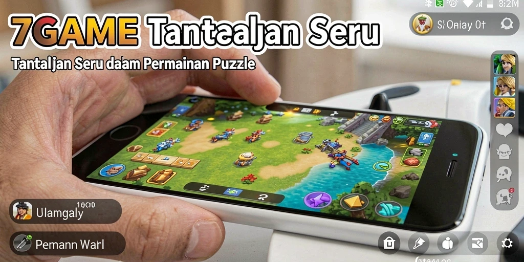 Tampilan gameplay 7GAME yang menarik dan penuh tantangan puzzle.