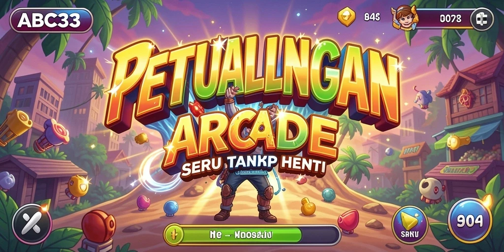 Tampilan gameplay menegangkan dari ABC33 dalam mode Arcade.