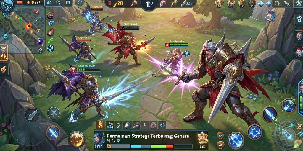 Screenshot menampilkan aksi pertempuran seru di API77.