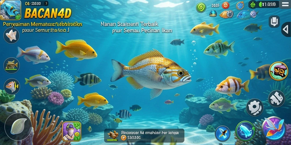 Screenshot BACAN4D menunjukkan pemain menangkap ikan besar di lokasi memancing.