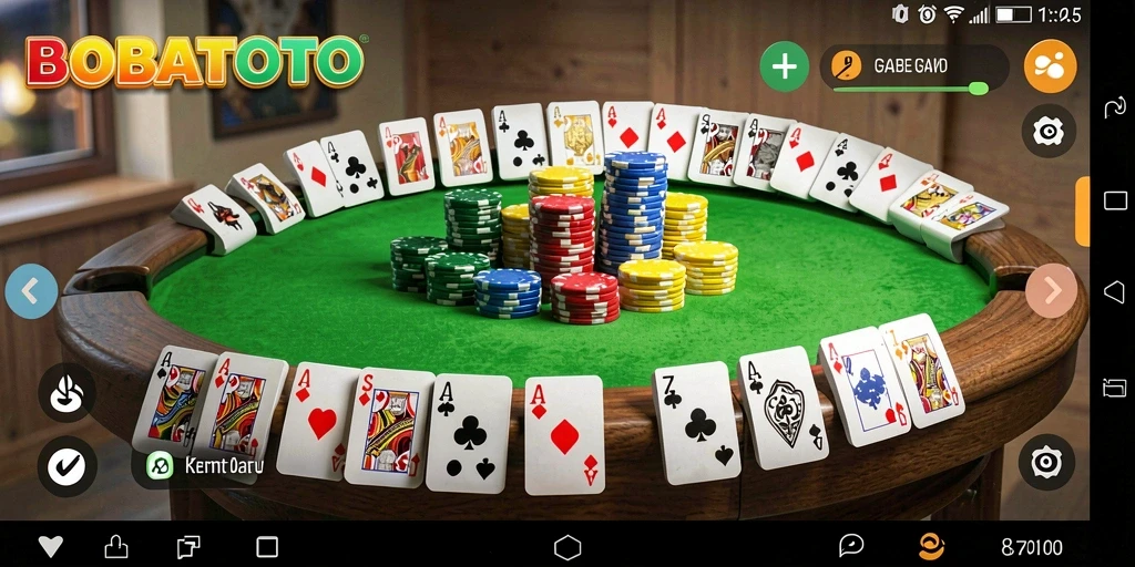 Tampak permainan Gaple yang seru di BOBATOTO.