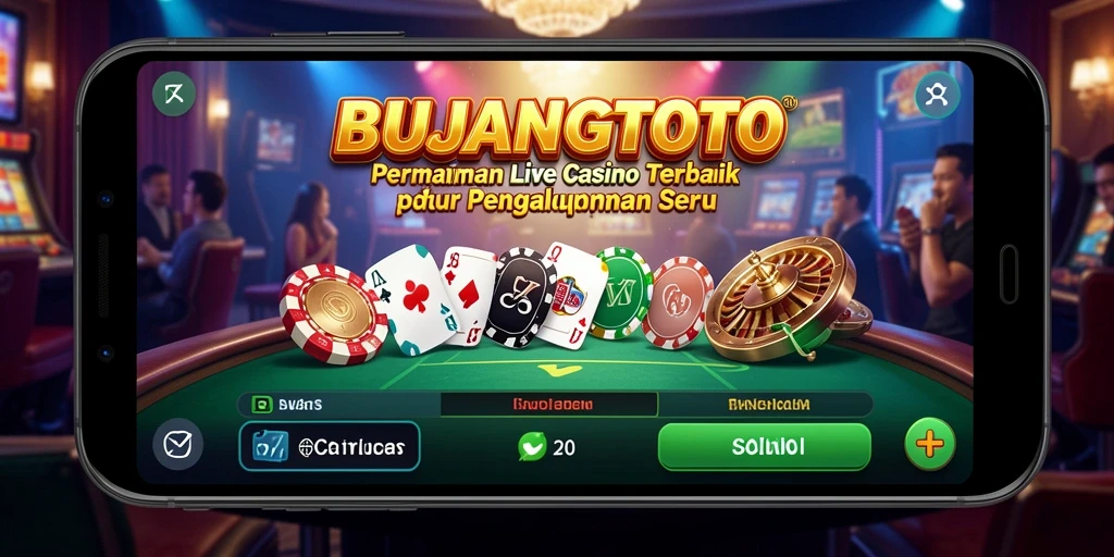Screenshot gameplay BUJANGTOTO yang menarik dengan dealer live.