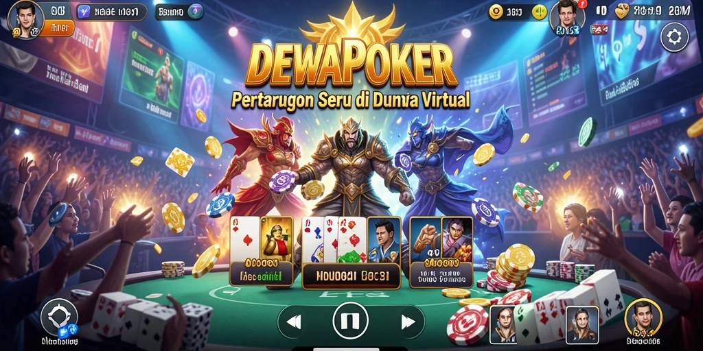 Gameplay pertarungan seru di DEWAPOKER dengan grafis menawan.