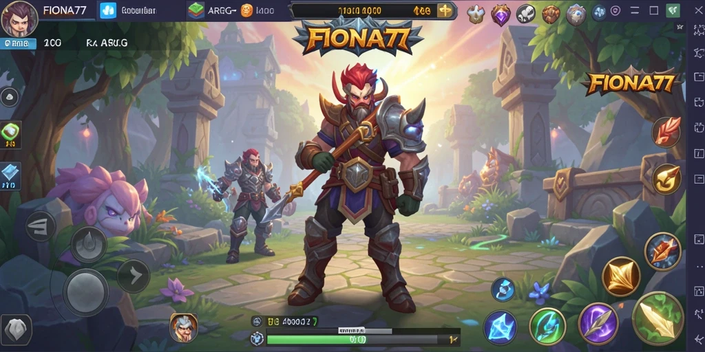 Tangkapan layar utama menampilkan aksi seru dalam <strong>FIONA77</strong> di dunia ARPG.