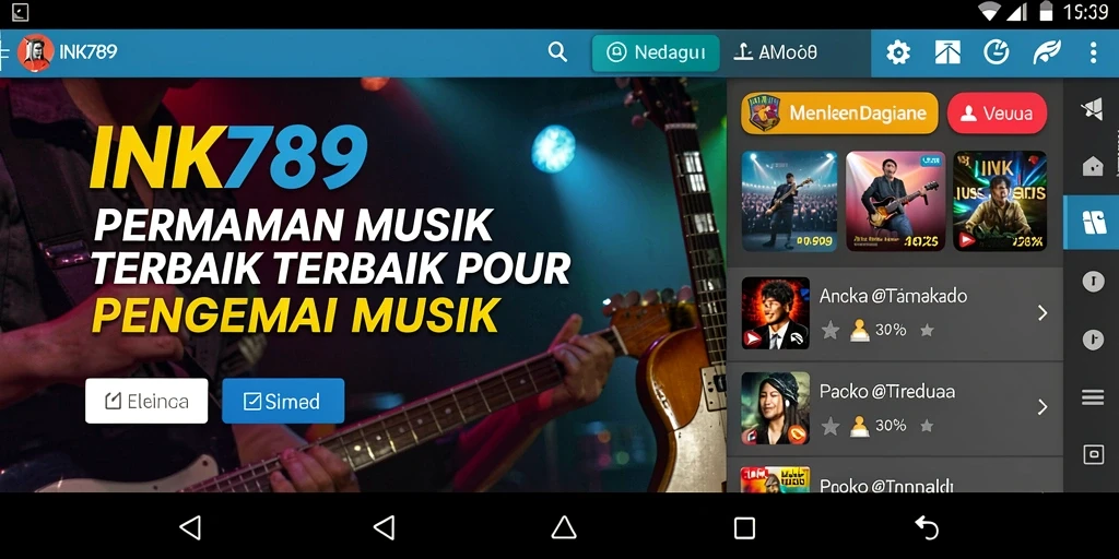 Screenshot dari gameplay INK789 yang menampilkan interaksi musik yang menyenangkan.