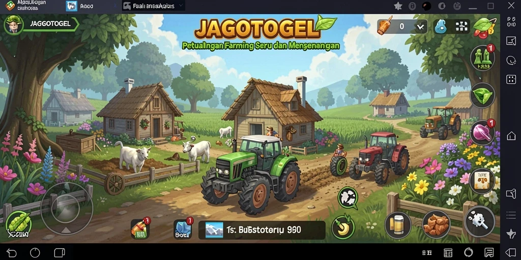 Screenshot gameplay JAGOTOGEL yang menampilkan pertanian yang subur.