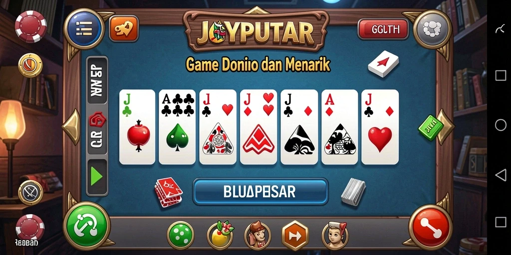 Screenshot utama JOYPUTAR menampilkan gameplay seru permainan Domino.