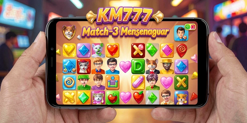 Tampilan screenshot gameplay KM777 yang menarik dan penuh warna.