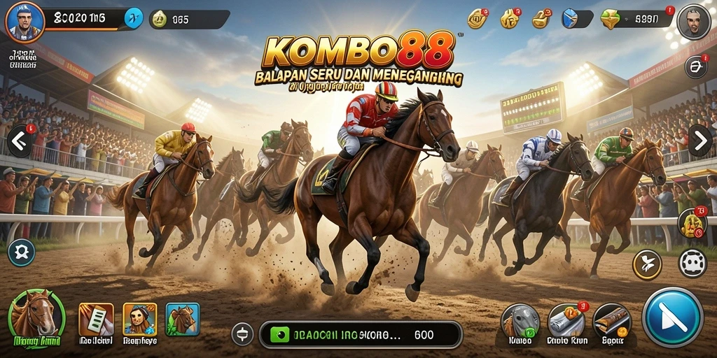 Skrinsut gameplay balapan yang menegangkan dan seru.