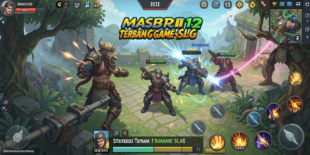 Tangkapan layar menunjukkan aksi seru dan strategi dalam permainan SLG.
