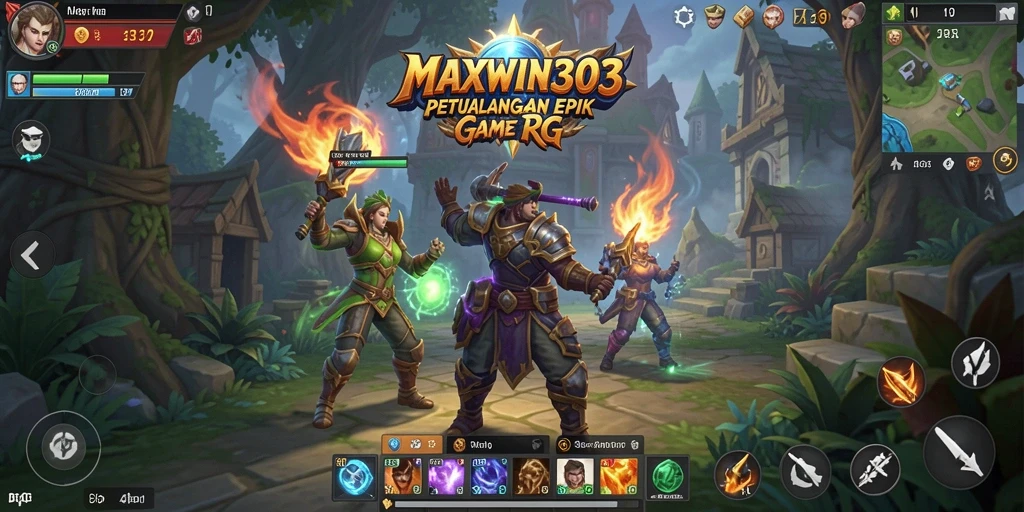 Tampilan gameplay <strong>MAXWIN303</strong> yang menakjubkan dengan aksi petualangan RPG.