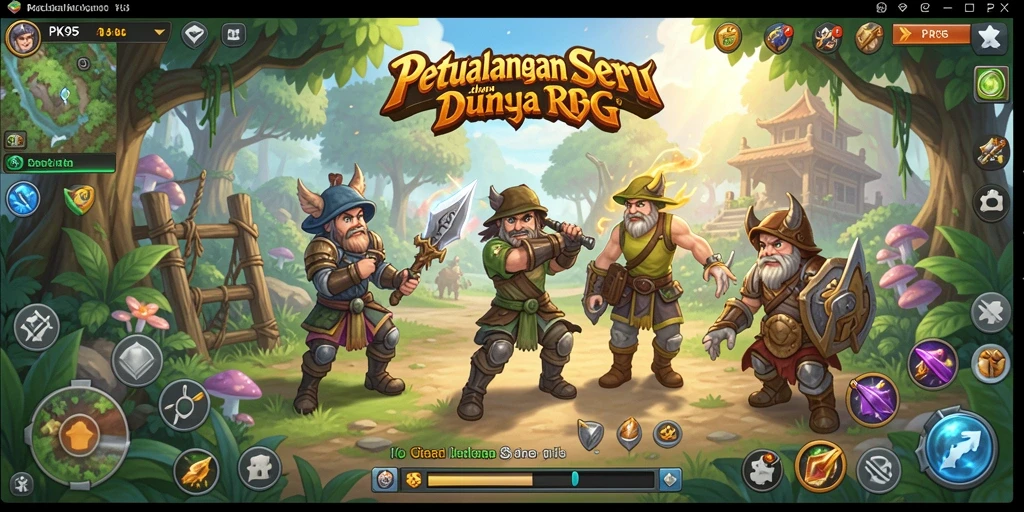 Tampilan gameplay RPG PK95 yang mendebarkan dan penuh aksi.