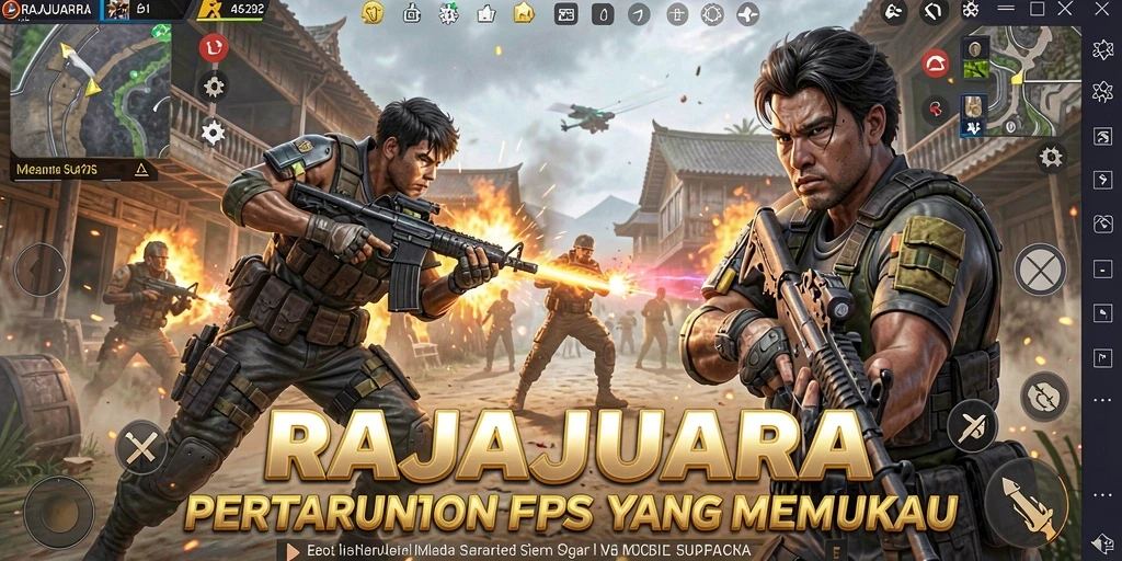 Tampilan gameplay menegangkan di RAJAJUARA dengan aksi seru.