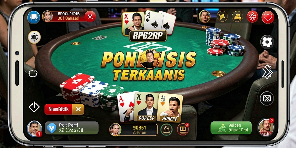 Tampilan gameplay seru dari aplikasi poker RP62RP.