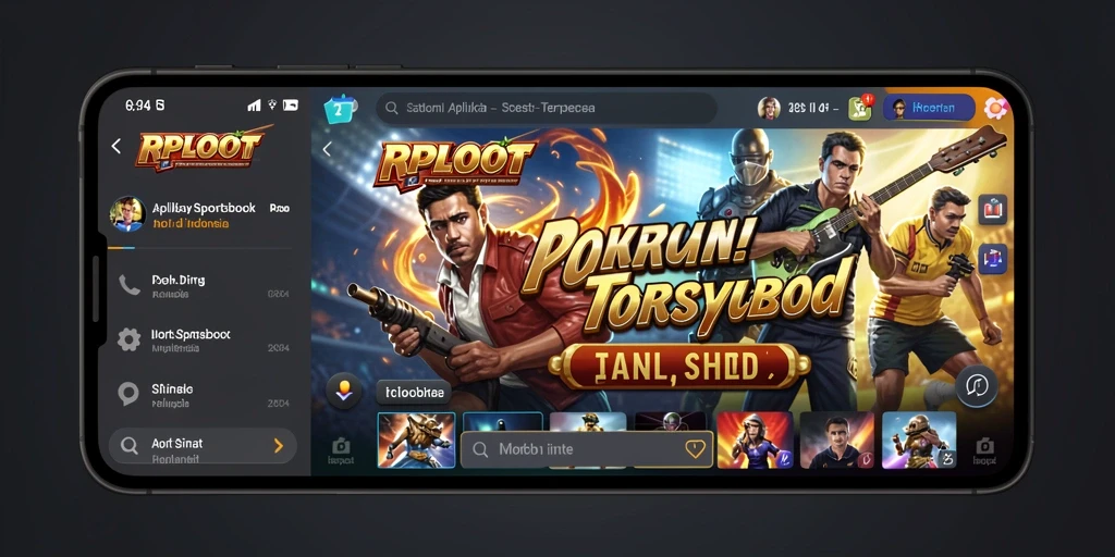 Tampilan gameplay taruhan olahraga di aplikasi RPLOOT.
