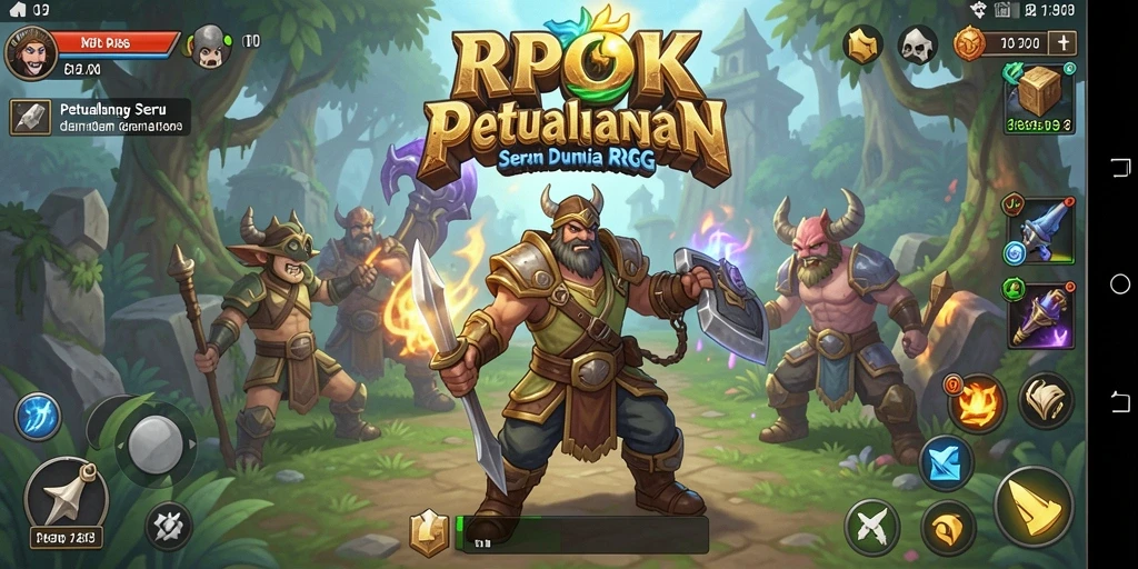 Tangkapan layar RPOK memperlihatkan aksi seru dalam pertempuran RPG.