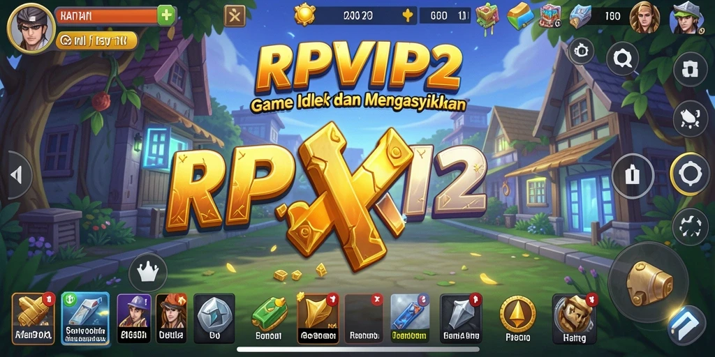 Tampilan gameplay utama RPVIP2 yang menarik dan penuh warna.