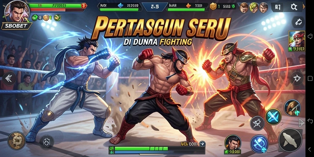 Tampilan gameplay SBOBET yang menegangkan dalam pertarungan Fighting.