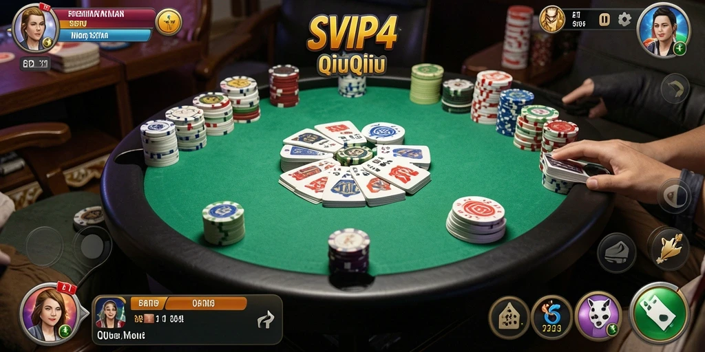 Tampilan menarik dari gameplay QiuQiu di SVIP4.