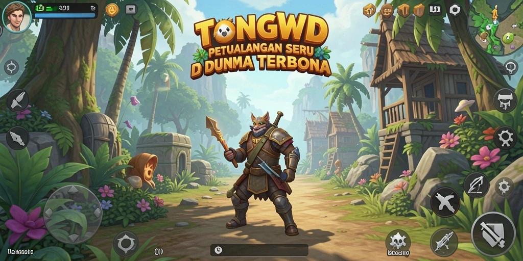 Tampilan gameplay TONGWD yang menakjubkan dan penuh aksi.