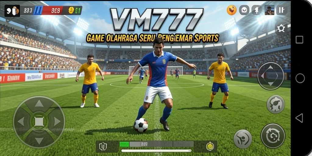 Screenshot VM777 menunjukkan aksi seru dalam permainan olahraga.