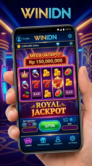 Tampilan beranda aplikasi winidn yang menarik.